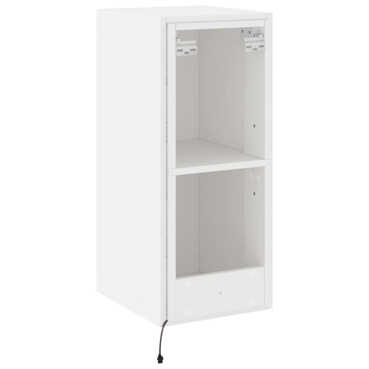 Tv-Wandschrank Mit Led-Leuchten 30,5X35X70 Cm Weiß