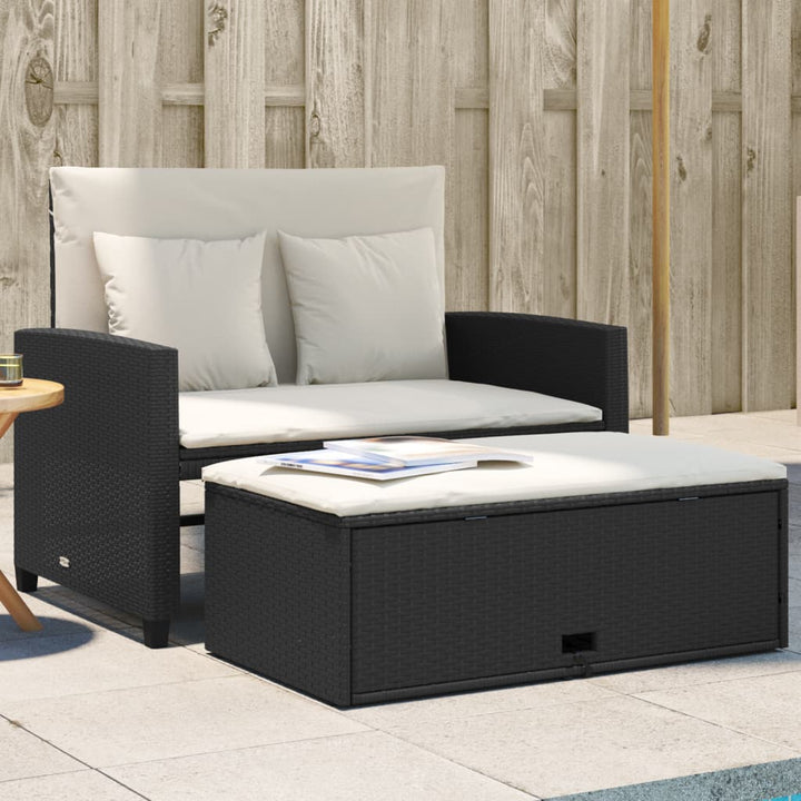 Gartensofa Mit Kissen 2-Sitzer Poly