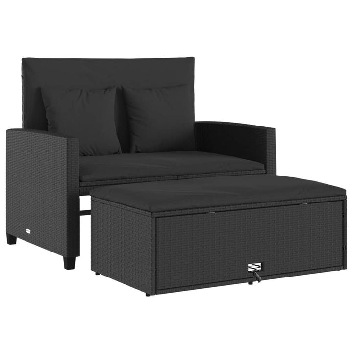 Gartensofa Mit Kissen 2-Sitzer Poly