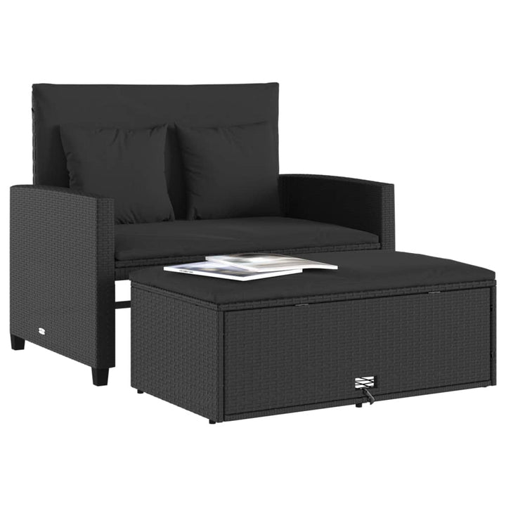 Gartensofa Mit Kissen 2-Sitzer Poly