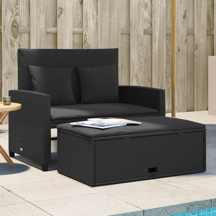 Gartensofa Mit Kissen 2-Sitzer Poly