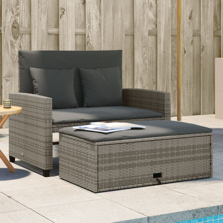 Gartensofa Mit Kissen 2-Sitzer Poly