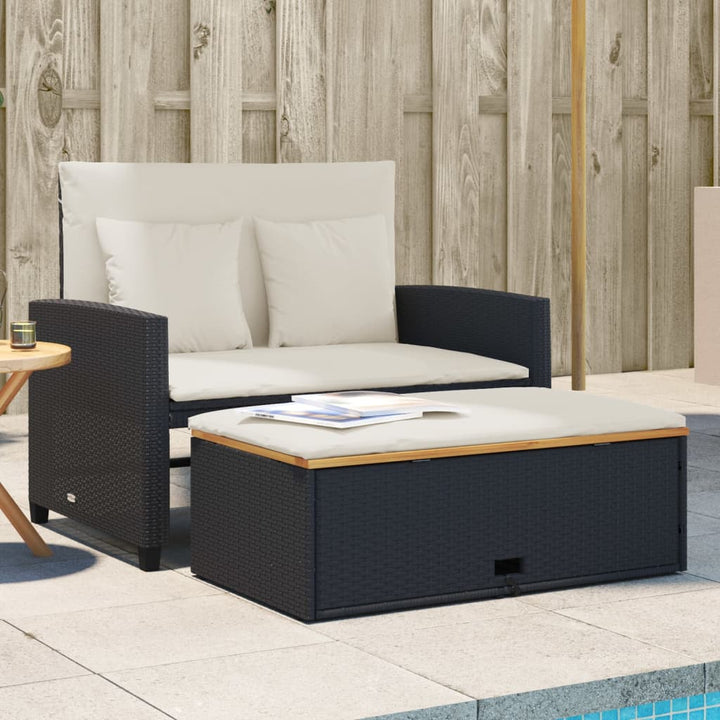 Gartensofa Mit Kissen 2-Sitzer Poly