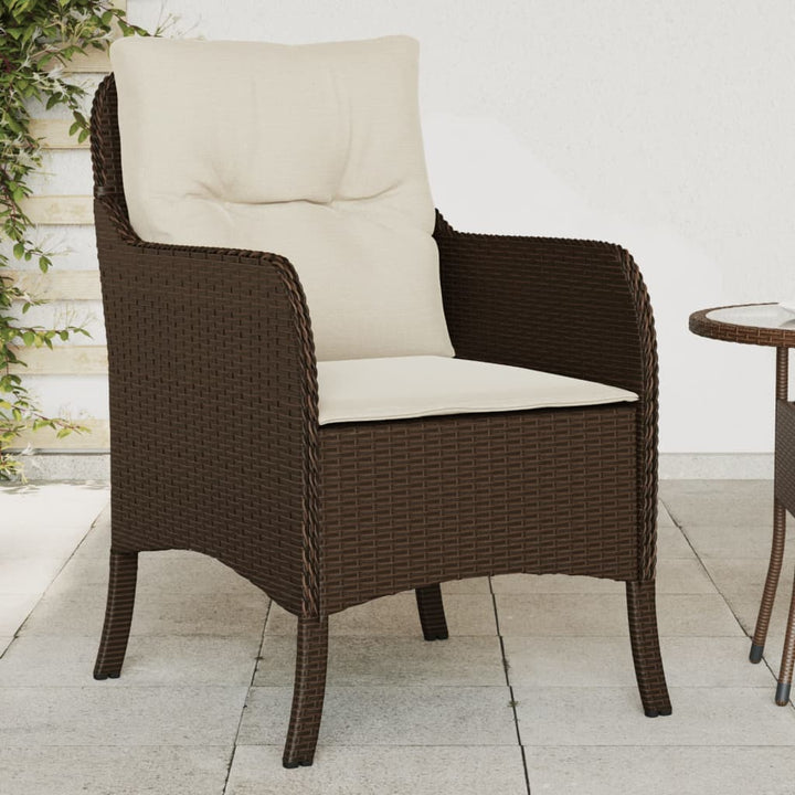 Gartenstühle Mit Kissen 2 Stk. Schwarz Poly Rattan