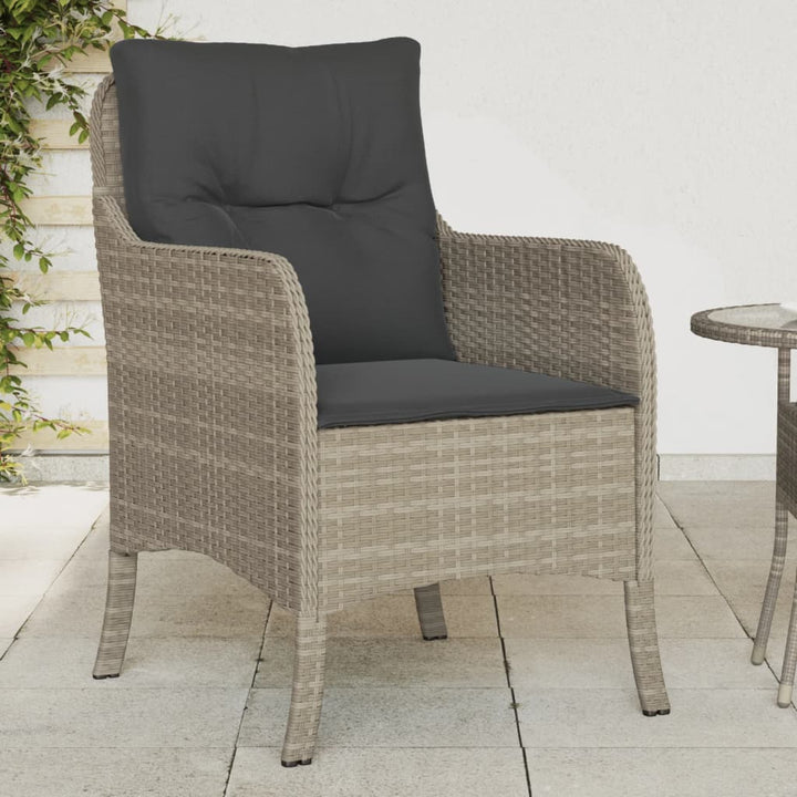 Gartenstühle Mit Kissen 2 Stk. Schwarz Poly Rattan