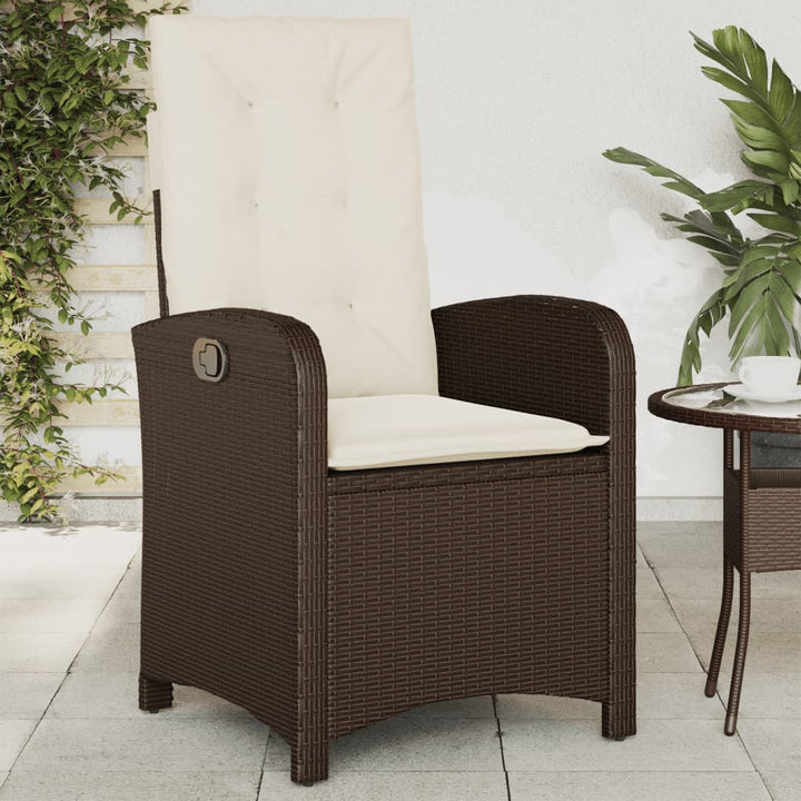 Gartensessel Mit Kissen 2 Stk. Verstellbar Poly Rattan