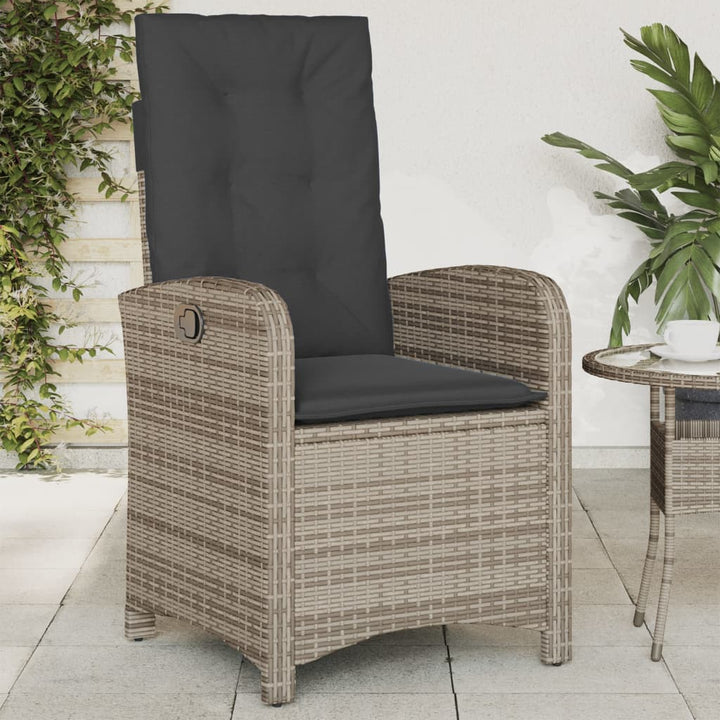 Gartensessel Mit Kissen 2 Stk. Verstellbar Poly Rattan