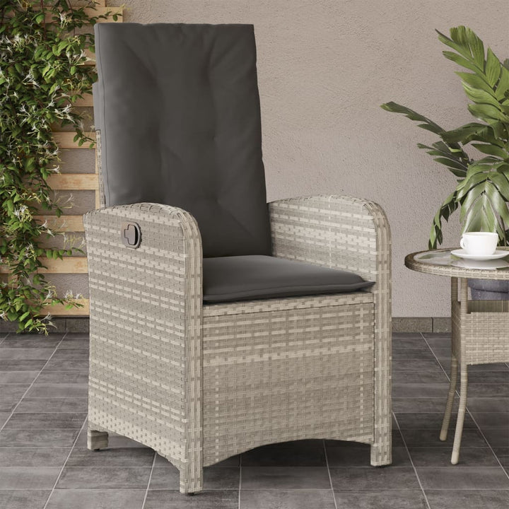 Gartensessel Mit Kissen 2 Stk. Verstellbar Poly Rattan