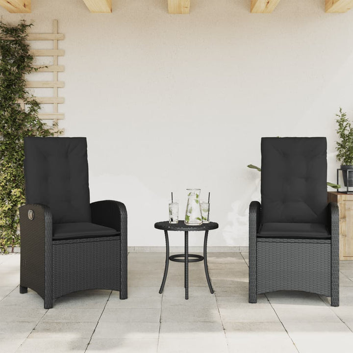 Gartensessel Mit Kissen 2 Stk. Verstellbar Poly Rattan