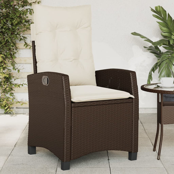 Gartensessel Verstellbar Mit Kissen Poly Rattan