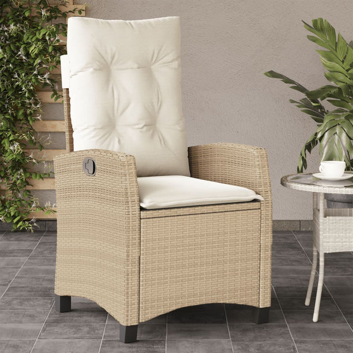 Gartensessel Verstellbar Mit Kissen Poly Rattan