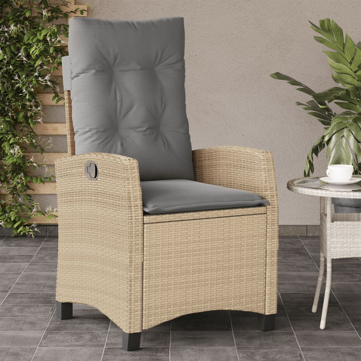 Gartensessel Verstellbar Mit Kissen Poly Rattan