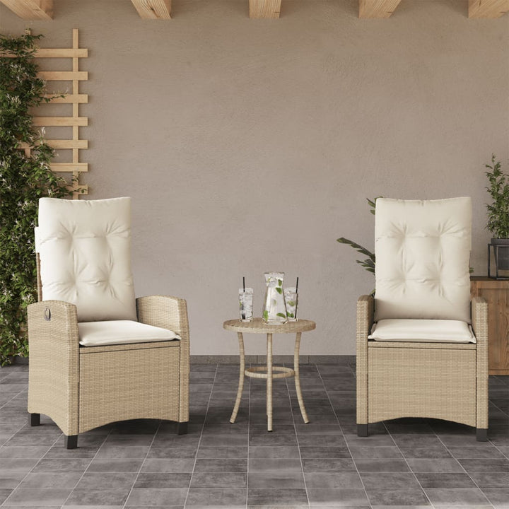 Gartensessel Verstellbar Mit Kissen Poly Rattan