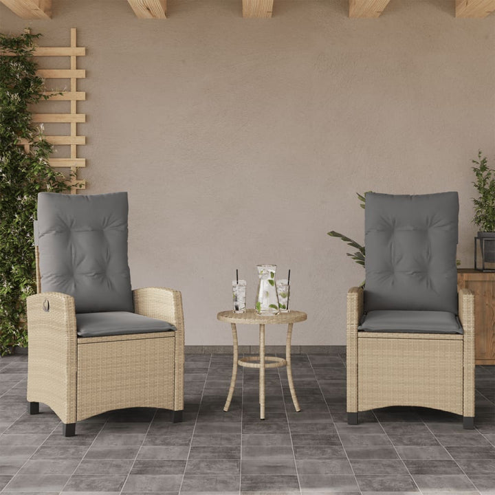 Gartensessel Verstellbar Mit Kissen Poly Rattan