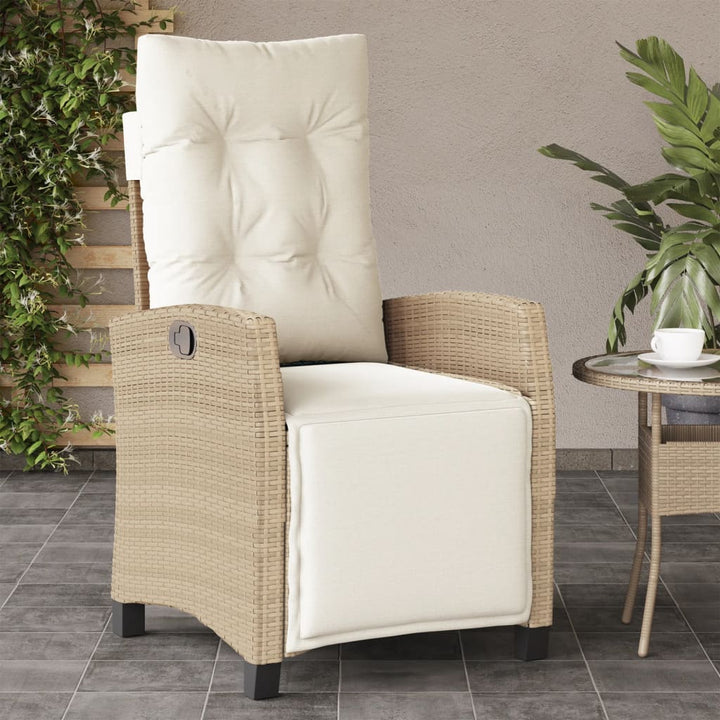 Gartensessel Verstellbar Mit Kissen Poly Rattan