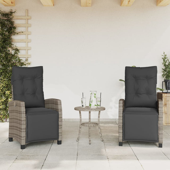 Gartensessel Verstellbar Mit Kissen Poly Rattan