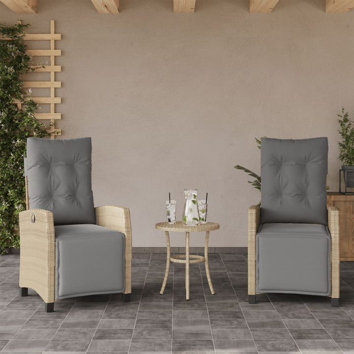 Gartensessel Verstellbar Mit Kissen Poly Rattan