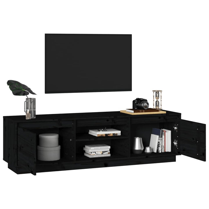 Tv-Schrank 140X35X40 Cm Massivholz Kiefer