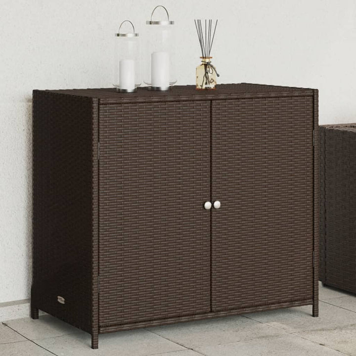 Gartenschrank 83X45X76 Cm Poly Rattan