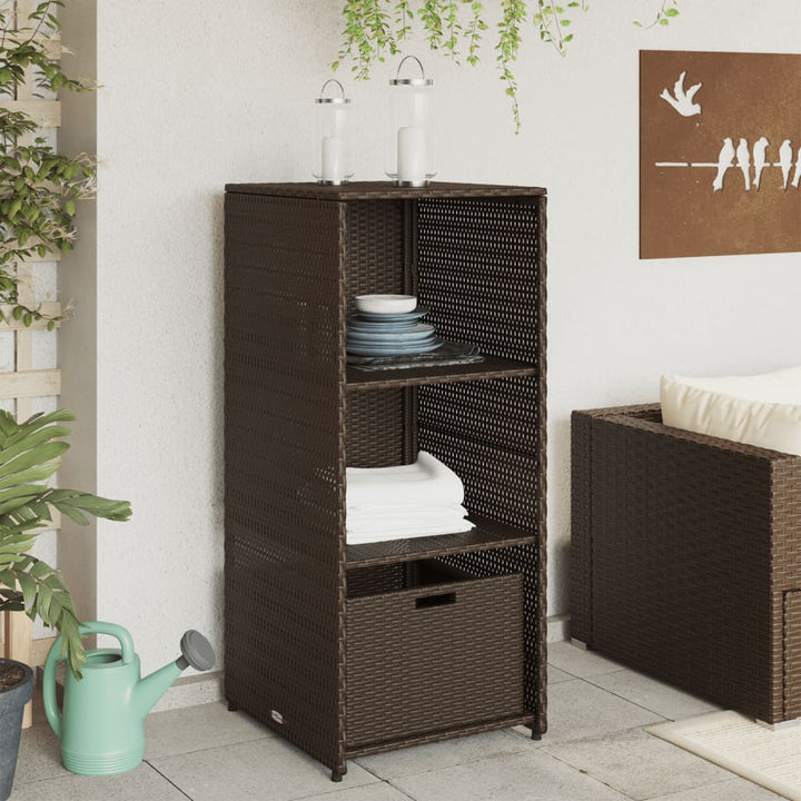 Gartenschrank 50X55X115 Cm Poly Rattan