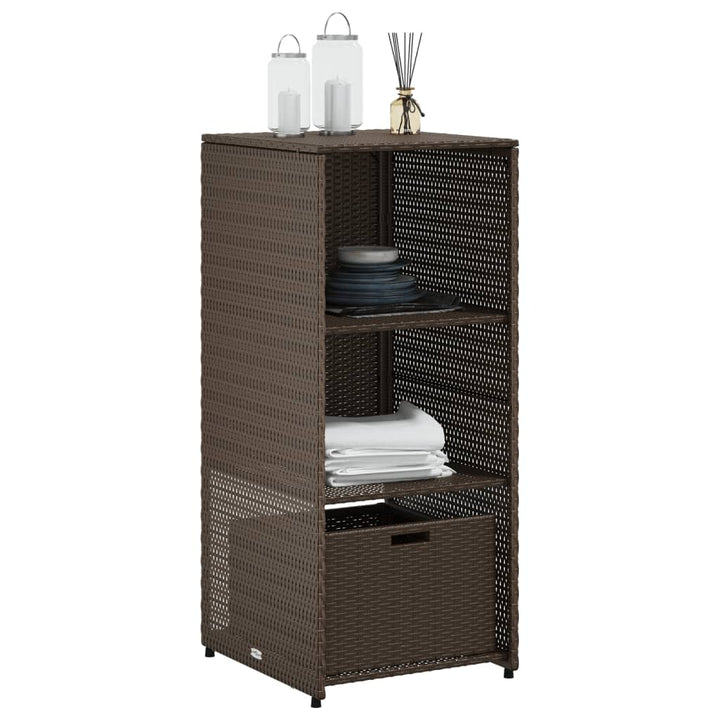 Gartenschrank 50X55X115 Cm Poly Rattan