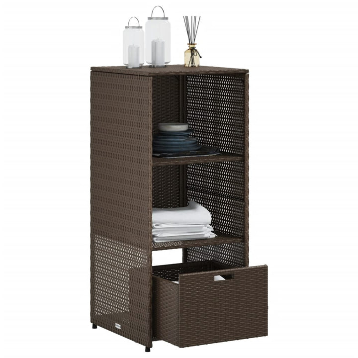 Gartenschrank 50X55X115 Cm Poly Rattan