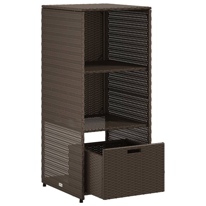 Gartenschrank 50X55X115 Cm Poly Rattan