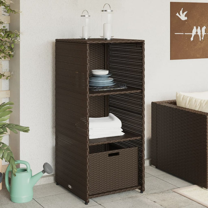 Gartenschrank 50X55X115 Cm Poly Rattan