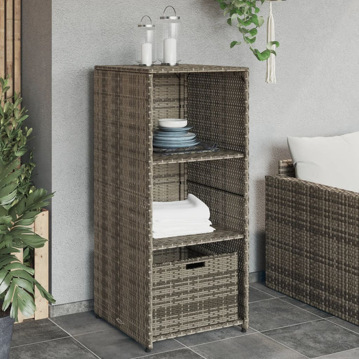 Gartenschrank 50X55X115 Cm Poly Rattan