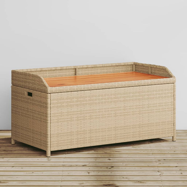 Gartenbank Mit Stauraum 120 Cm Poly Rattan