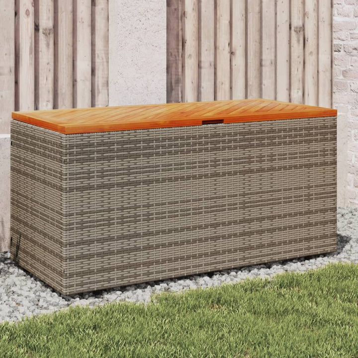 Gartentruhe Poly Rattan Akazienholz