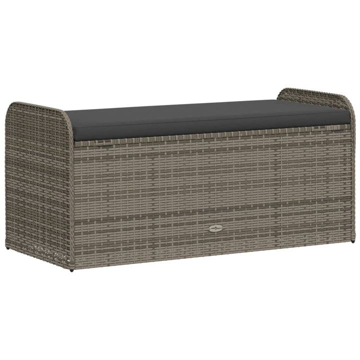 Sitzbank Mit Stauraum & Kissen Poly Rattan