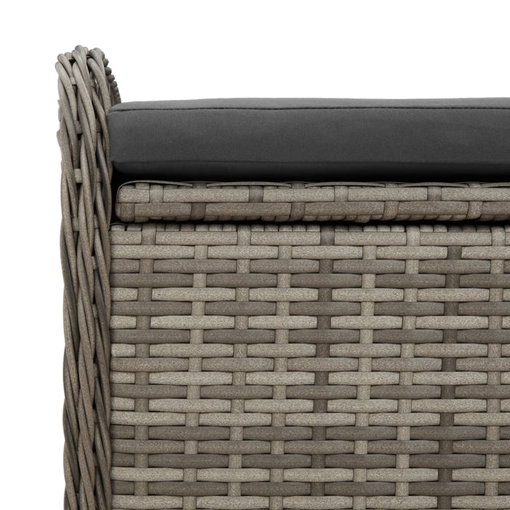 Sitzbank Mit Stauraum & Kissen Poly Rattan