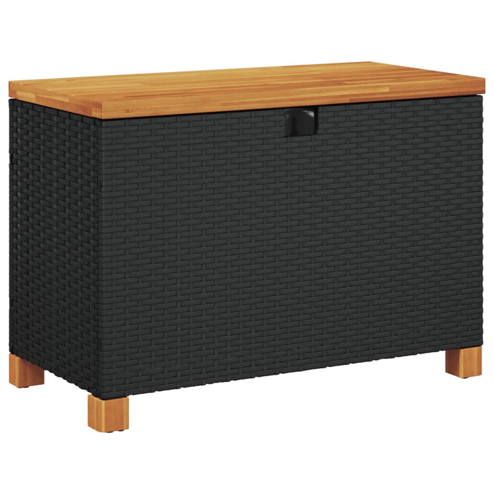 Garten-Auflagenbox Poly Rattan Akazienholz