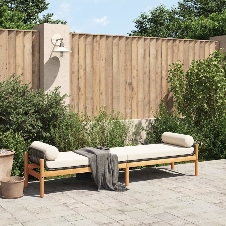 Gartenbank Mit Kissen Poly Rattan Akazie