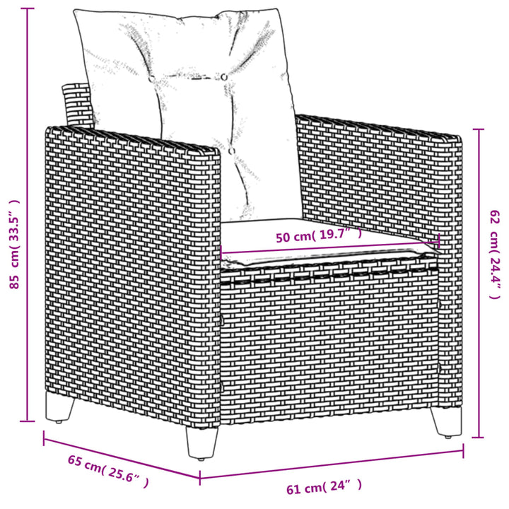 Gartensessel Mit Kissen Poly Rattan