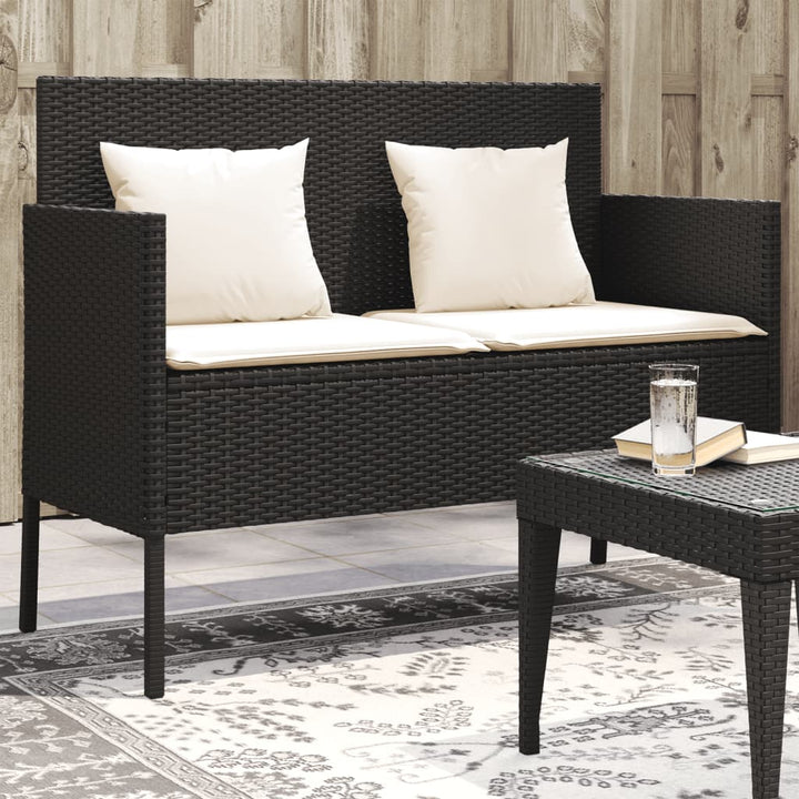 Gartenbank Mit Kissen Poly Rattan