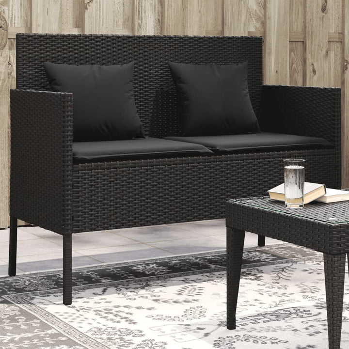 Gartenbank Mit Kissen Poly Rattan