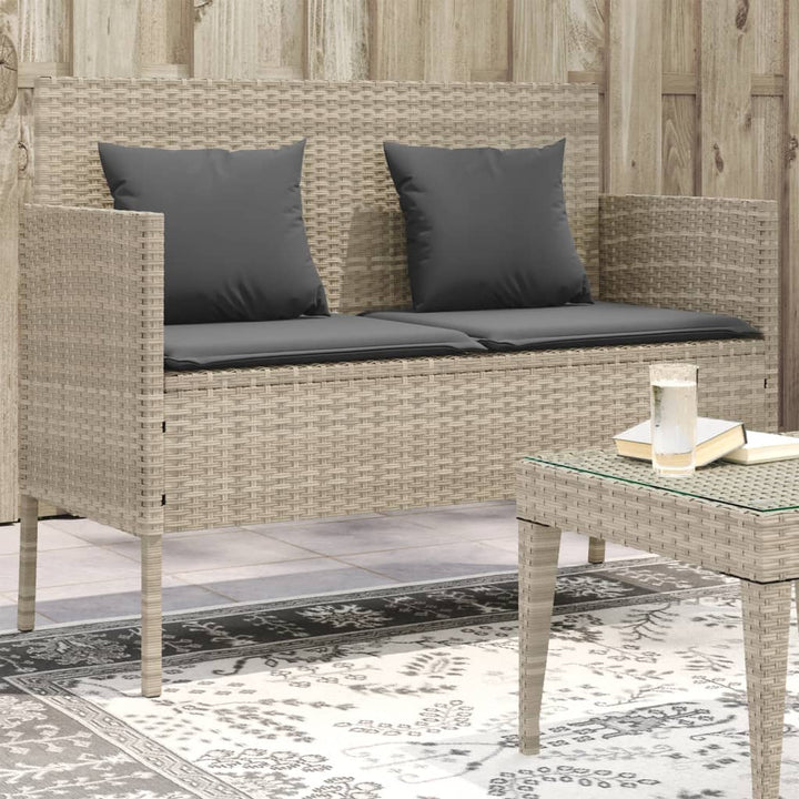 Gartenbank Mit Kissen Poly Rattan