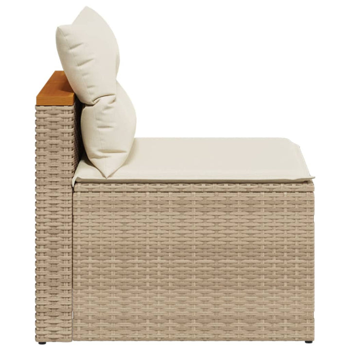 Gartensofas Ohne Armlehnen Mit Kissen 2 Stk. Poly Rattan