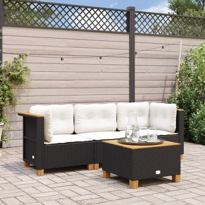 Gartensofa Ohne Armlehnen Mit Kissen Poly Rattan