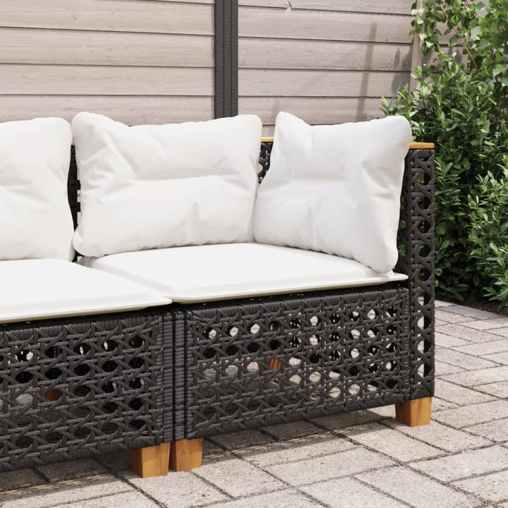 Gartensofa Ohne Armlehnen Mit Kissen Poly Rattan