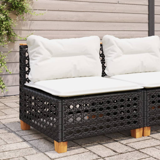 Gartensofa Ohne Armlehnen Mit Kissen Poly Rattan