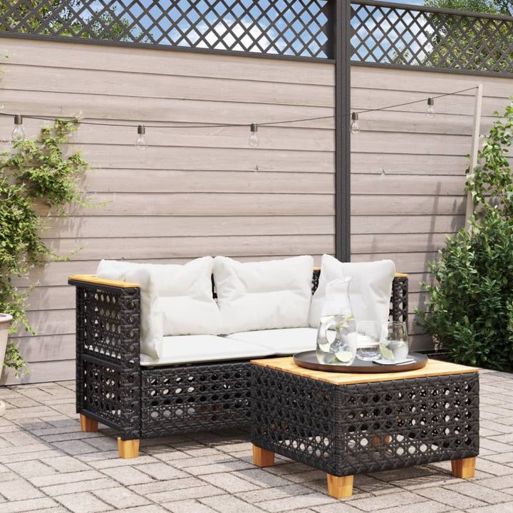 Gartensofa Ohne Armlehnen Mit Kissen Poly Rattan