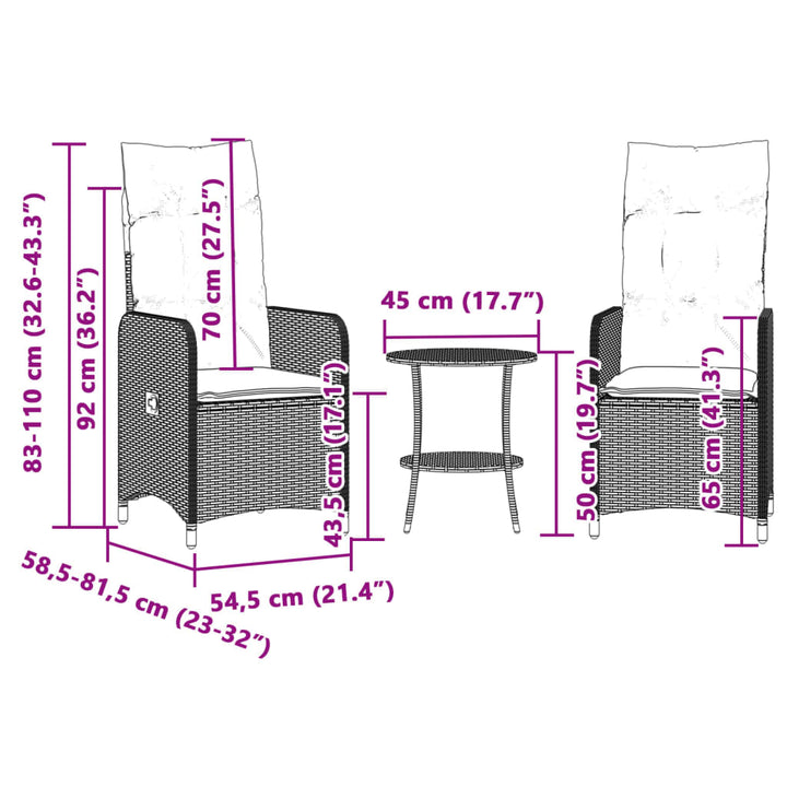 Outdoor-Lehnstühle 2 Stk. Poly Rattan