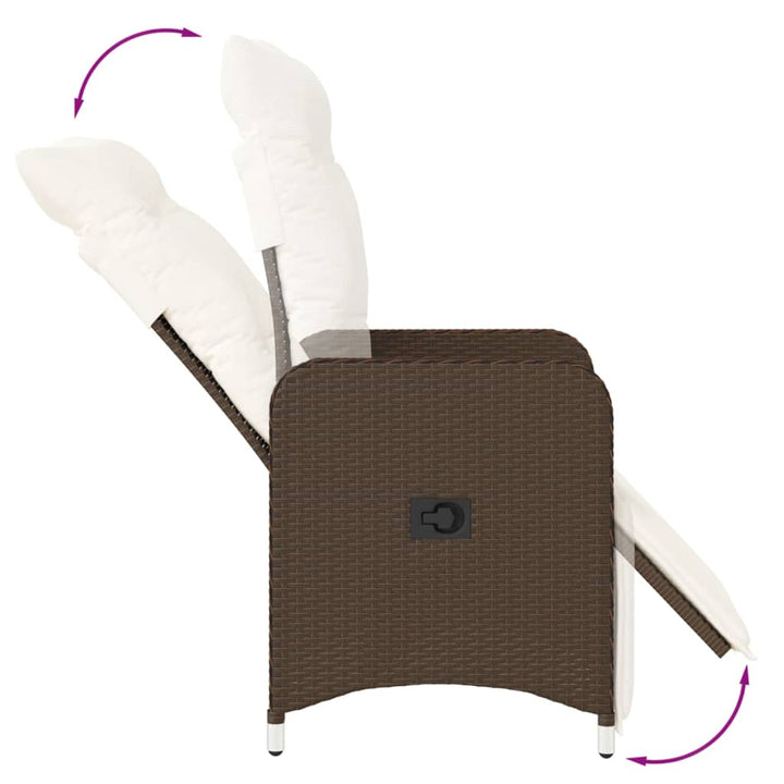 Outdoor-Lehnstühle 2 Stk. Mit Tisch Poly Rattan