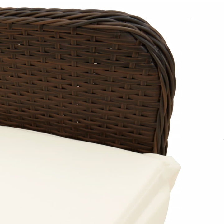 Outdoor-Lehnstühle 2 Stk. Mit Tisch Poly Rattan