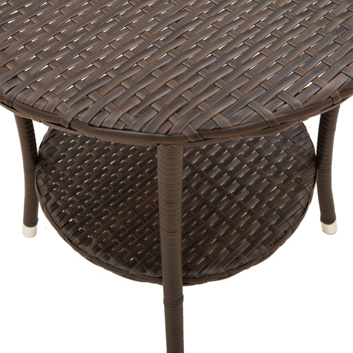 Outdoor-Lehnstühle 2 Stk. Mit Tisch Poly Rattan