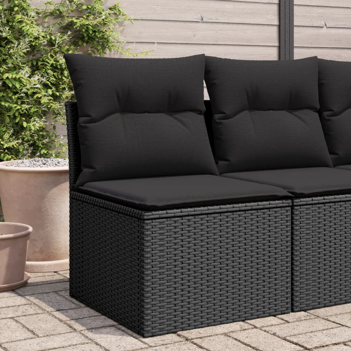 Gartensofa Mit Kissen Beige Poly Rattan