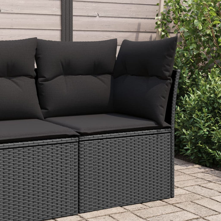 Gartensofa Mit Kissen Beige Poly Rattan